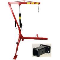 Grue de levage hydraulique pick up 0,5T avec Fixation Attelage avec son Adaptateur 2&#039;&#039;