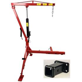 Grue de levage hydraulique pick up 0,5T avec Fixation Attelage avec son Adaptateur 2&#039;&#039;