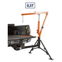 Grue de levage hydraulique pick up 0,5T avec Fixation Attelage avec son Adaptateur 2&#039;&#039;