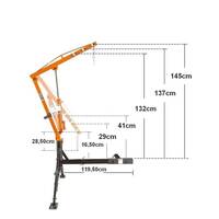 Grue de levage hydraulique pick up 0,5T avec Fixation Attelage avec son Adaptateur 2&#039;&#039;