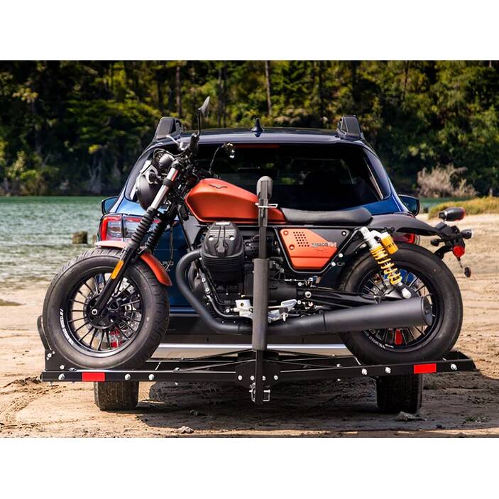 Porte-Moto Attelage Scooter avec Rampe de chargement 227kg + Adaptateur carré 2&#039;&#039;