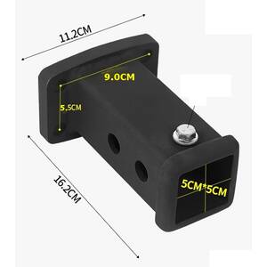Adaptateur d'Attelage de Remorque Récepteur de Tube carré 2'' 90-55mm