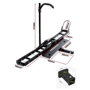 Porte-Moto Attelage Scooter avec Rampe de chargement 227kg + Adaptateur 2'' 90x55mm